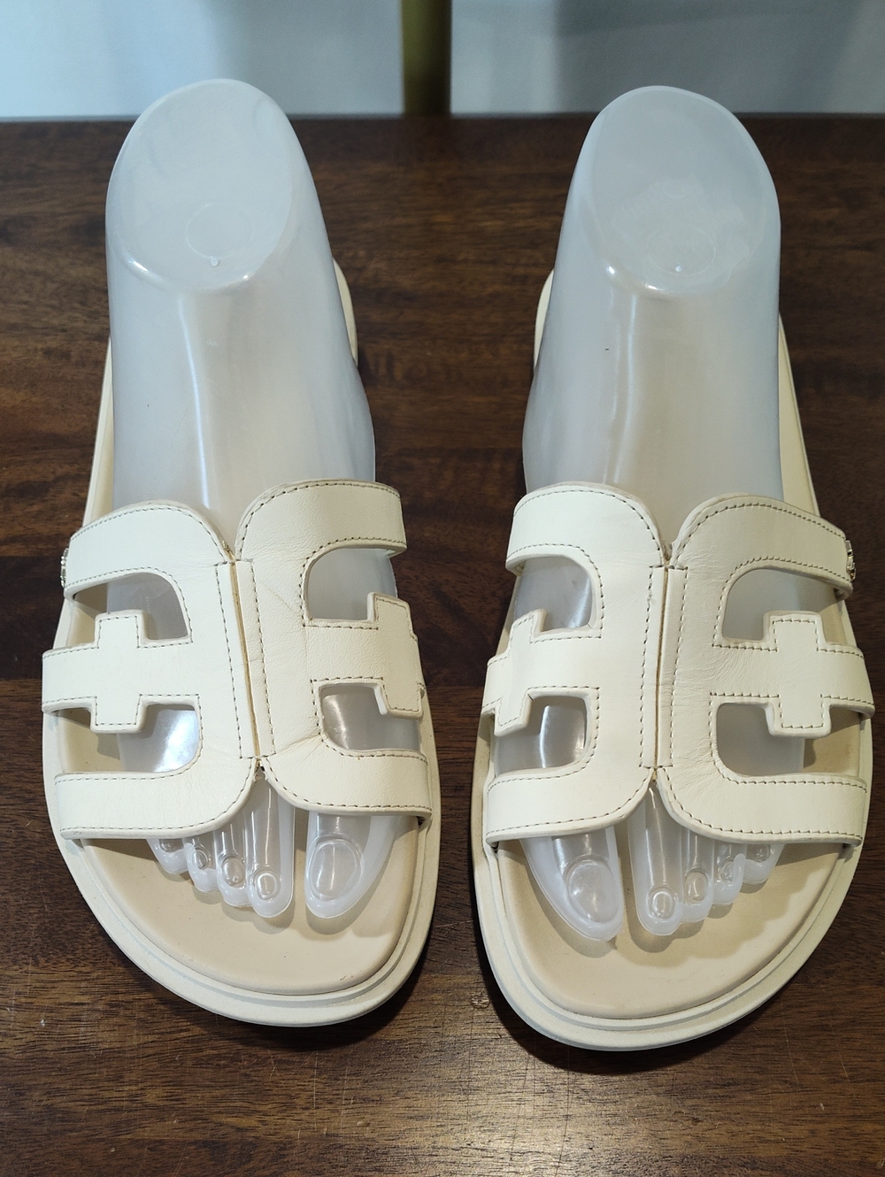 Women's Cream Slide Sandals - Stylish Open-Toe Comfort